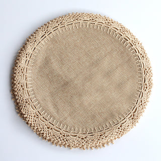 Crocheted Raffia Placemats, Classic (Set of 6, Natural)