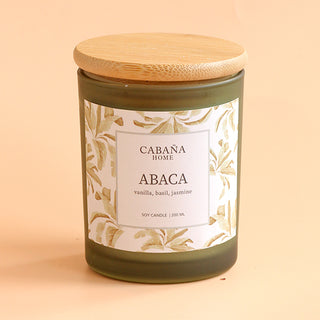 Abaca Soy Candle (Vanilla, Basil, Jasmine - 200ml)